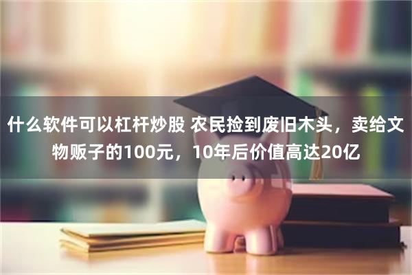 什么软件可以杠杆炒股 农民捡到废旧木头，卖给文物贩子的100元，10年后价值高达20亿