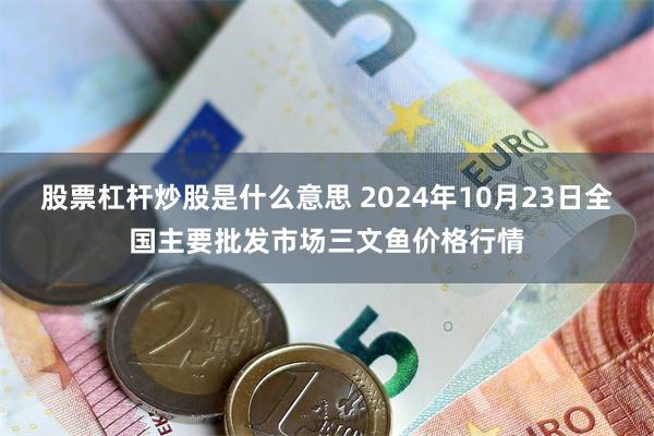 股票杠杆炒股是什么意思 2024年10月23日全国主要批发市场三文鱼价格行情