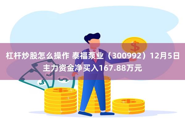 杠杆炒股怎么操作 泰福泵业（300992）12月5日主力资金净买入167.88万元