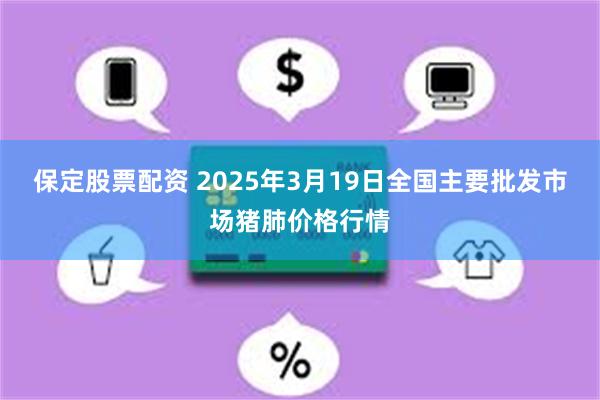 保定股票配资 2025年3月19日全国主要批发市场猪肺价格行情